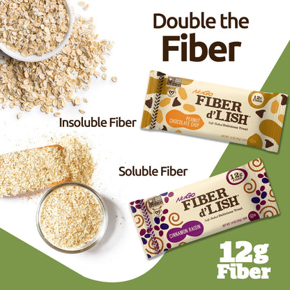 NuGo certified non GMO vegan fiber bars 16 count box side view.