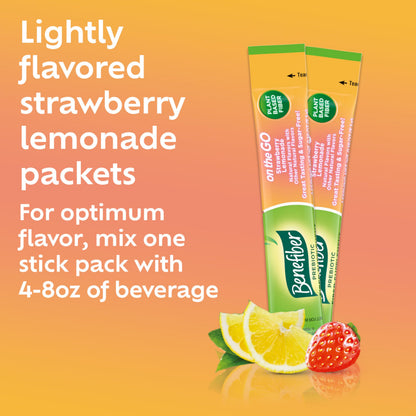Benefiber inulin prebiotic fiber stick packs showing serving instructions and ingredients