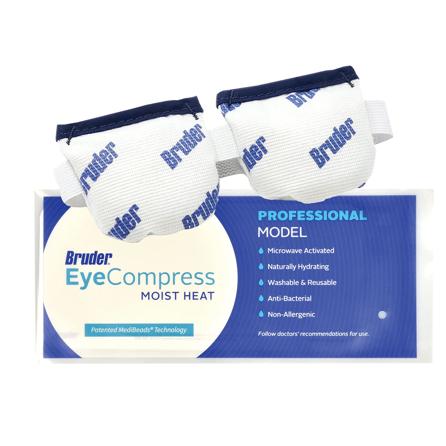 Bruder eye mask showing adjustable strap and soft material