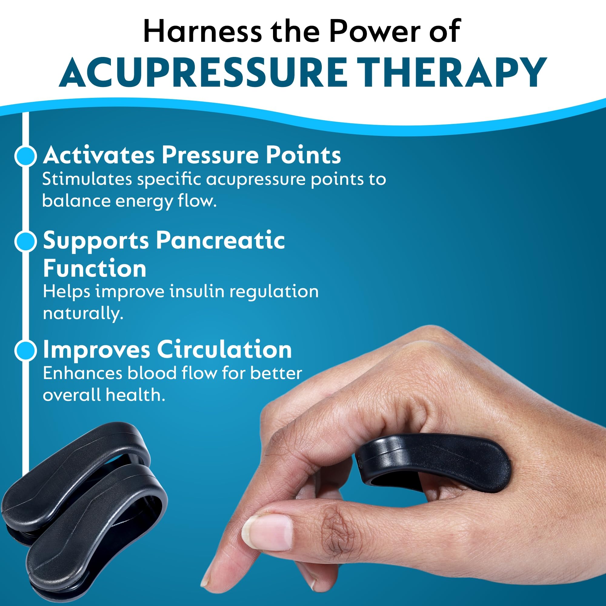 Compact 6 gram portable headache relief clip showcasing its lightweight medical grade plastic construction