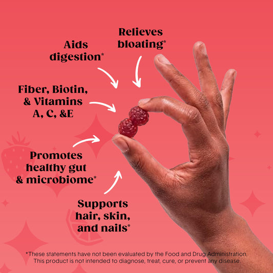 Bellway sugar free fiber supplement with biotin showing nutrition facts label.