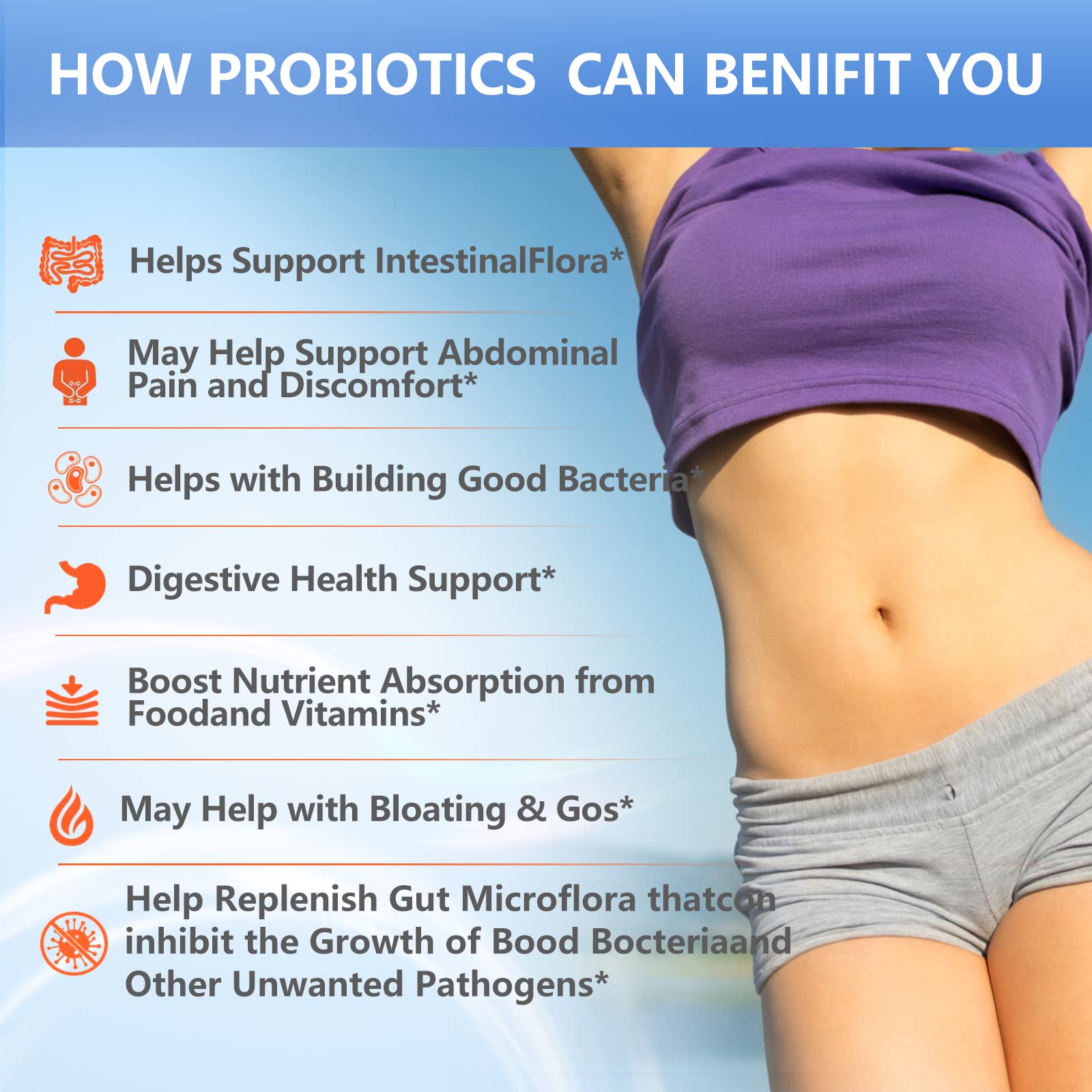 Allergen free non GMO digestive wellness supplement bottle on a clean background