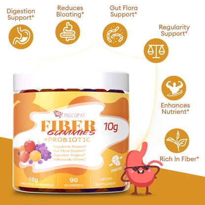 Migcopat apple cider vinegar and vitamin C infused fiber gummies packaging