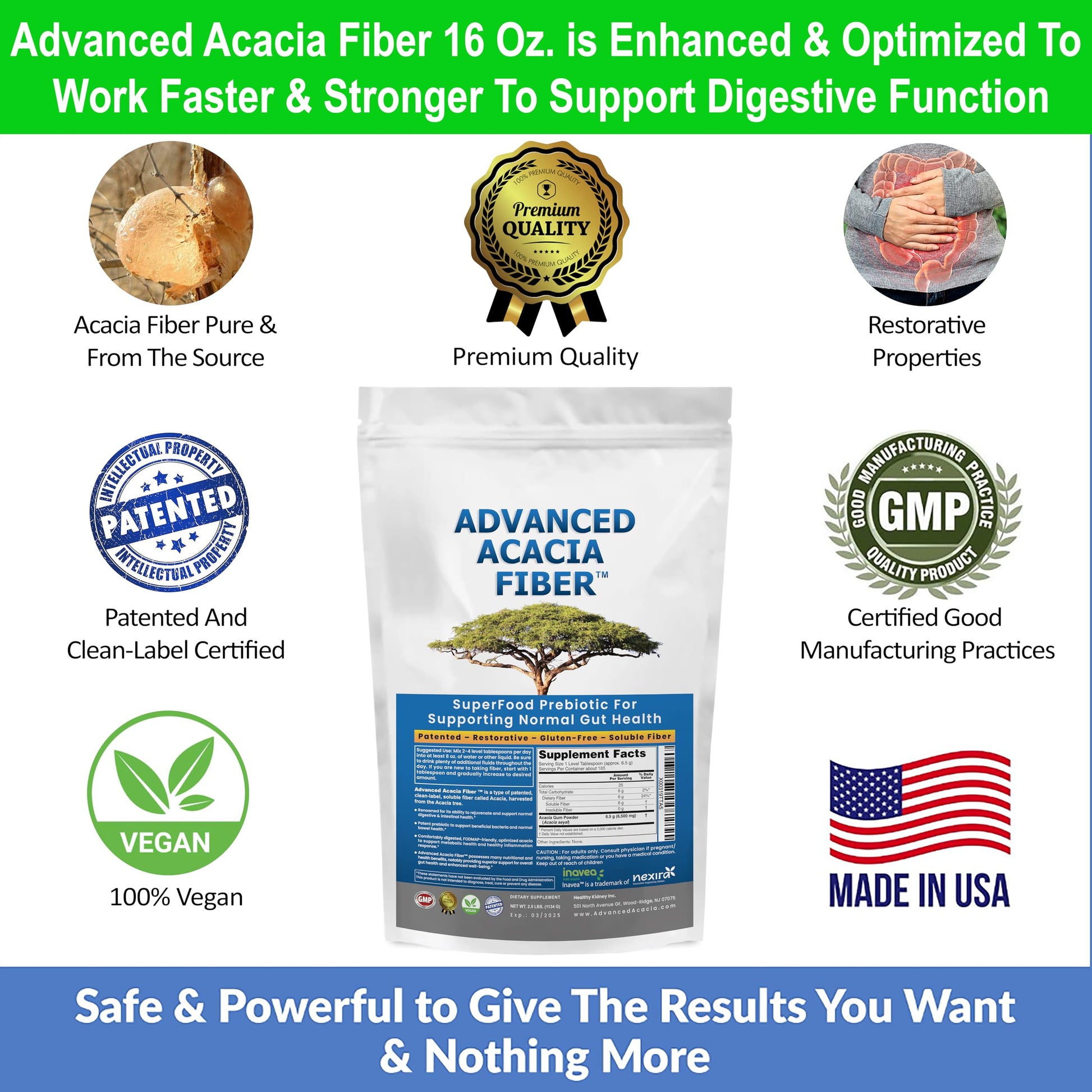 Kidney Restore advanced acacia powder mixing easily in water