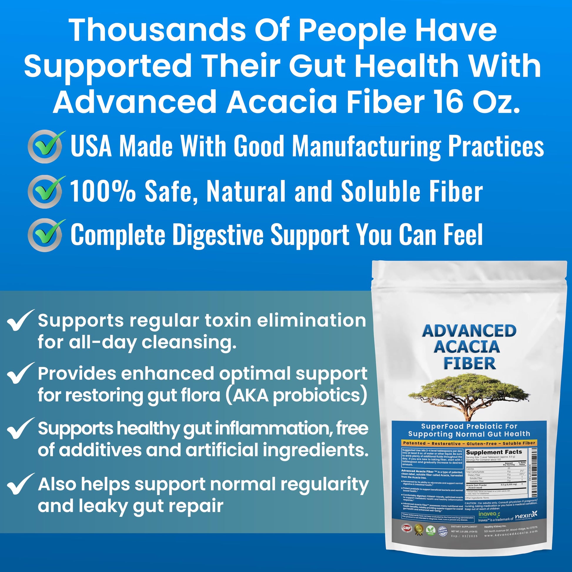 Kidney Restore soluble fiber pure organic ingredients seal closeup