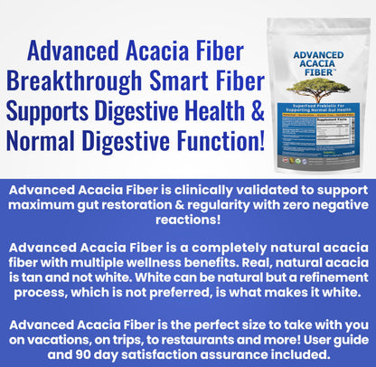 Kidney Restore acacia fiber gut health benefits diagram