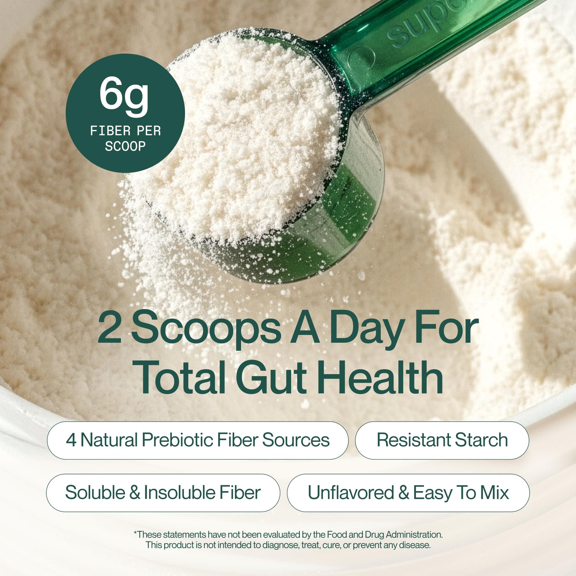 USA imported Supergut prebiotic fiber 20 servings container side view details