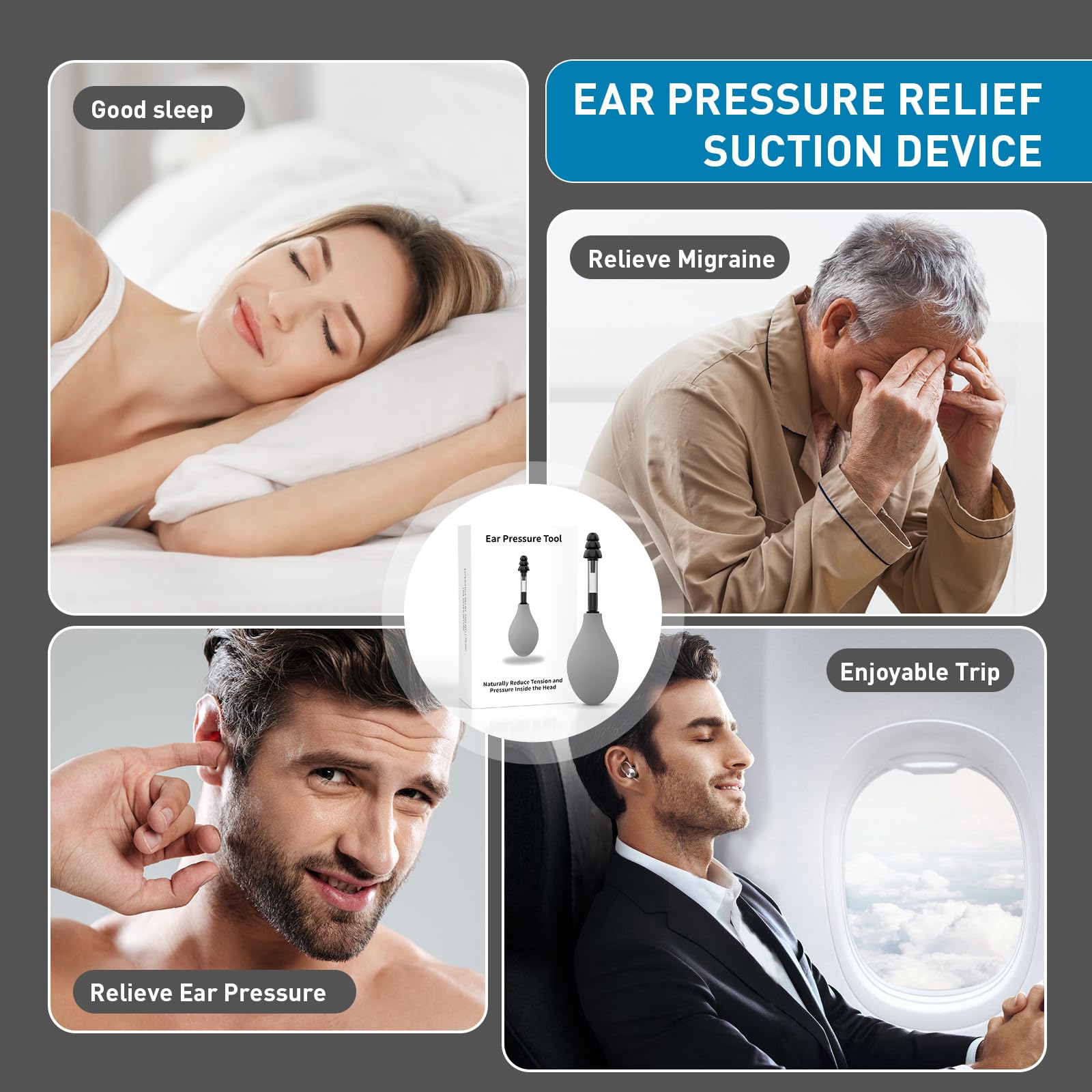 Funvalley Surperfect inner ear balance device being held to demonstrate the portable 5.9 inch travel size.