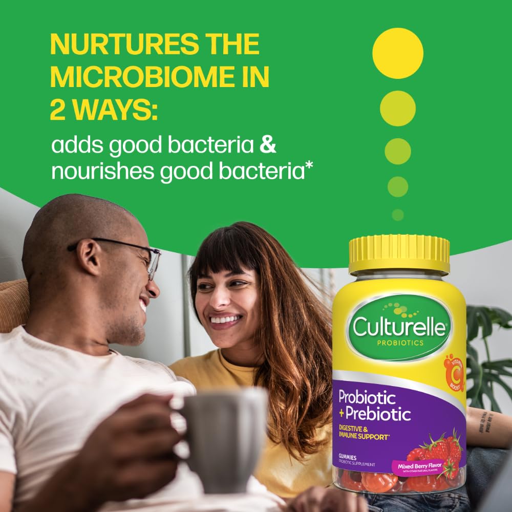 Clear product shot of Culturelle daily immunity support formula demonstrating authentic imported packaging graphics.