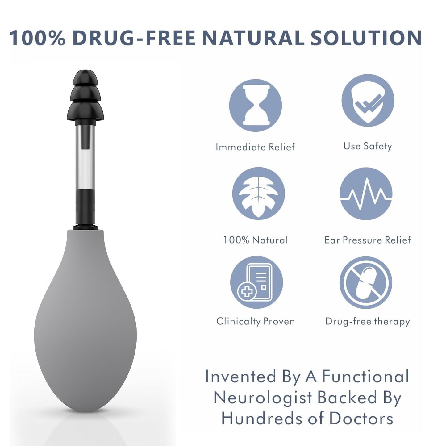 Funvalley Surperfect drug free head tension reliever placed next to travel essentials.