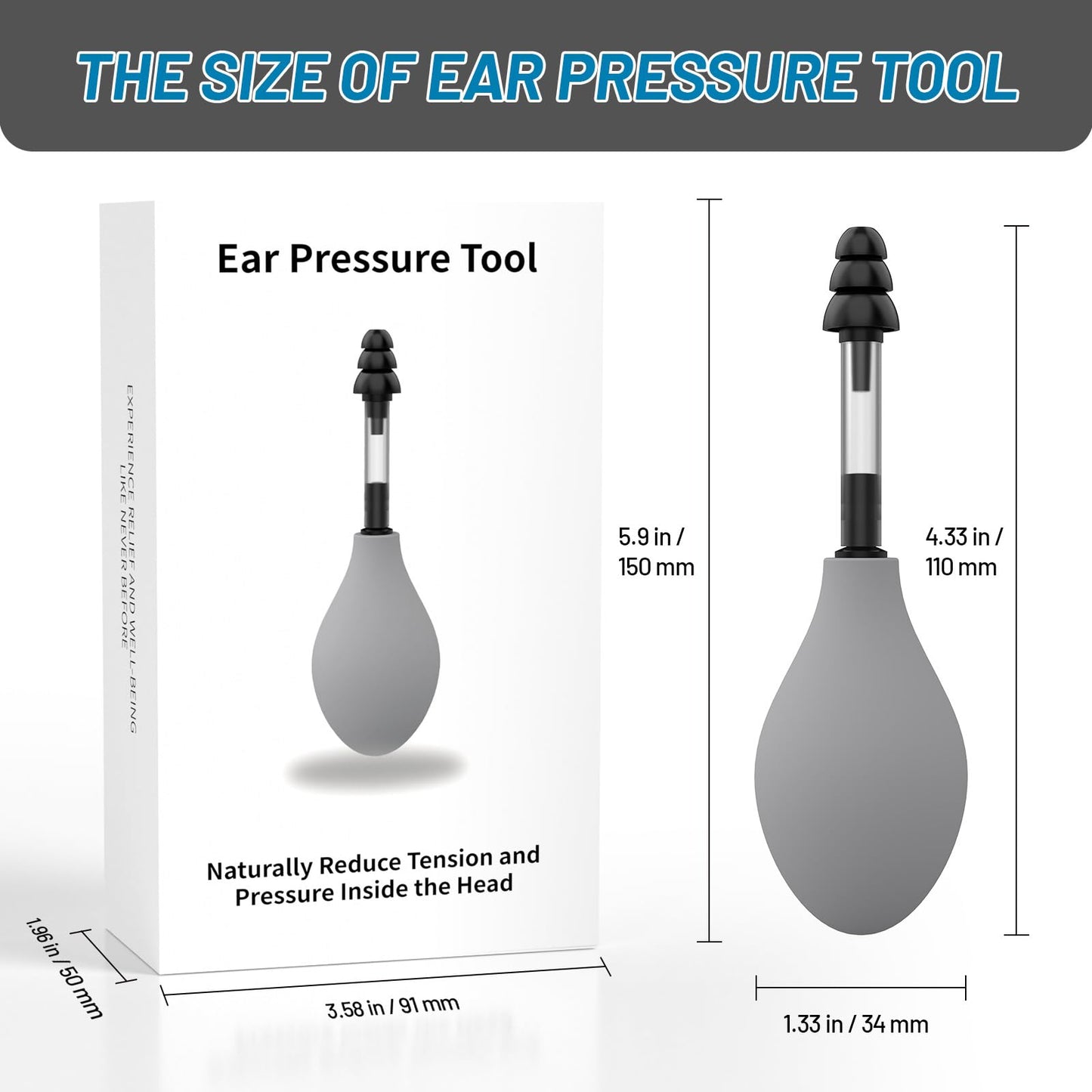 Authentic USA imported Funvalley Surperfect natural ear pain management tool packaging details.