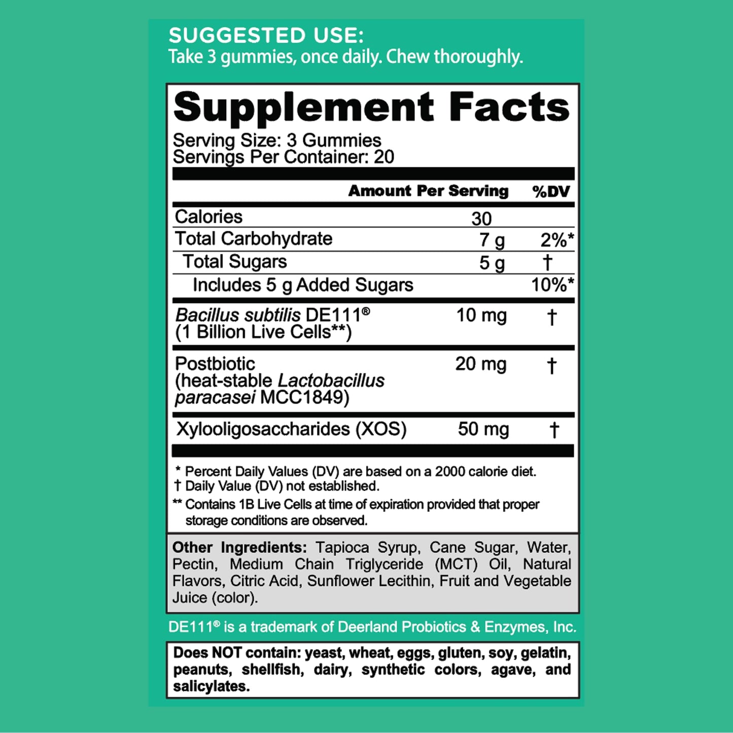 Sixty count Goli 3 in 1 digestive wellness formula bottle