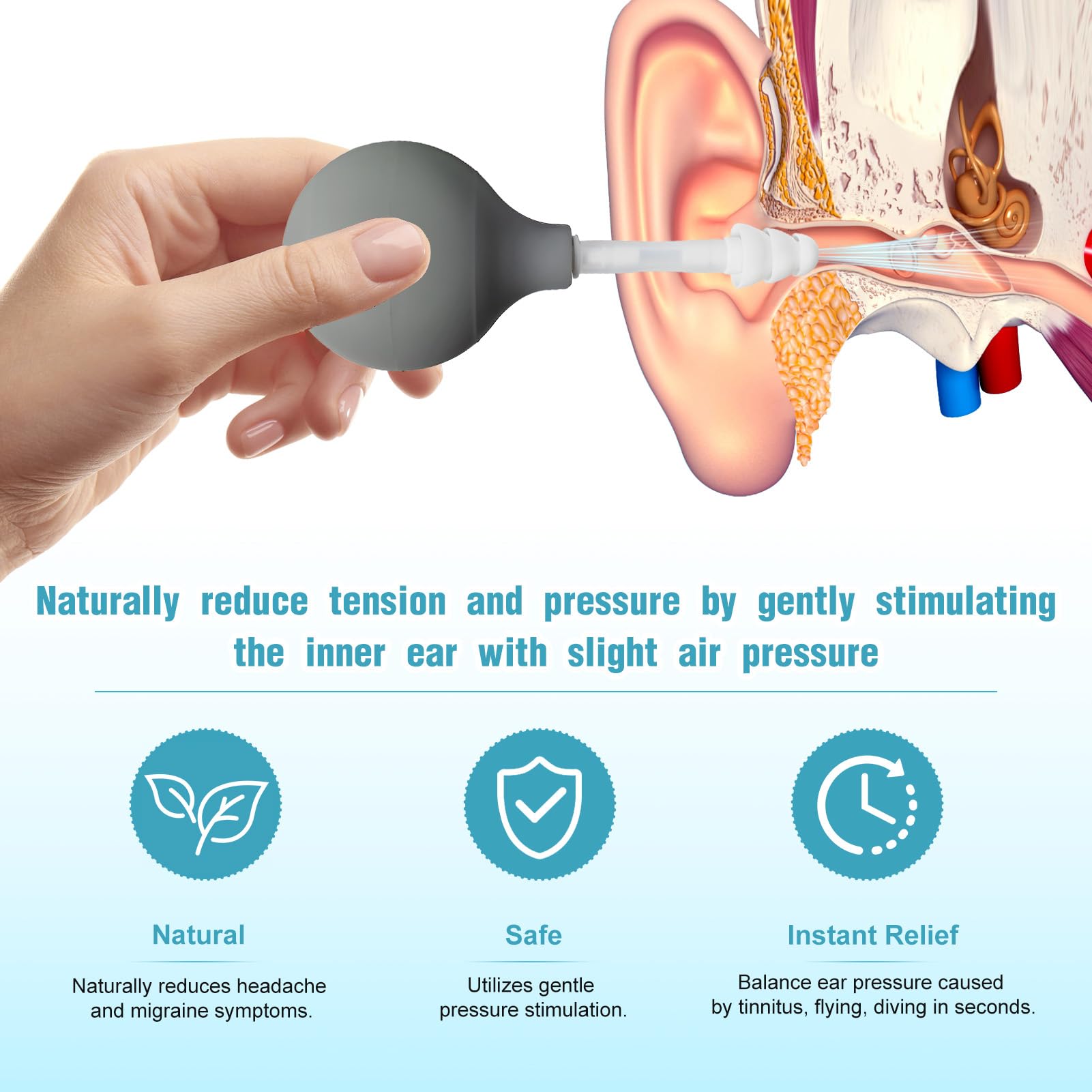 Side profile of Lmrxofe pneumatic ear pressure regulator tool