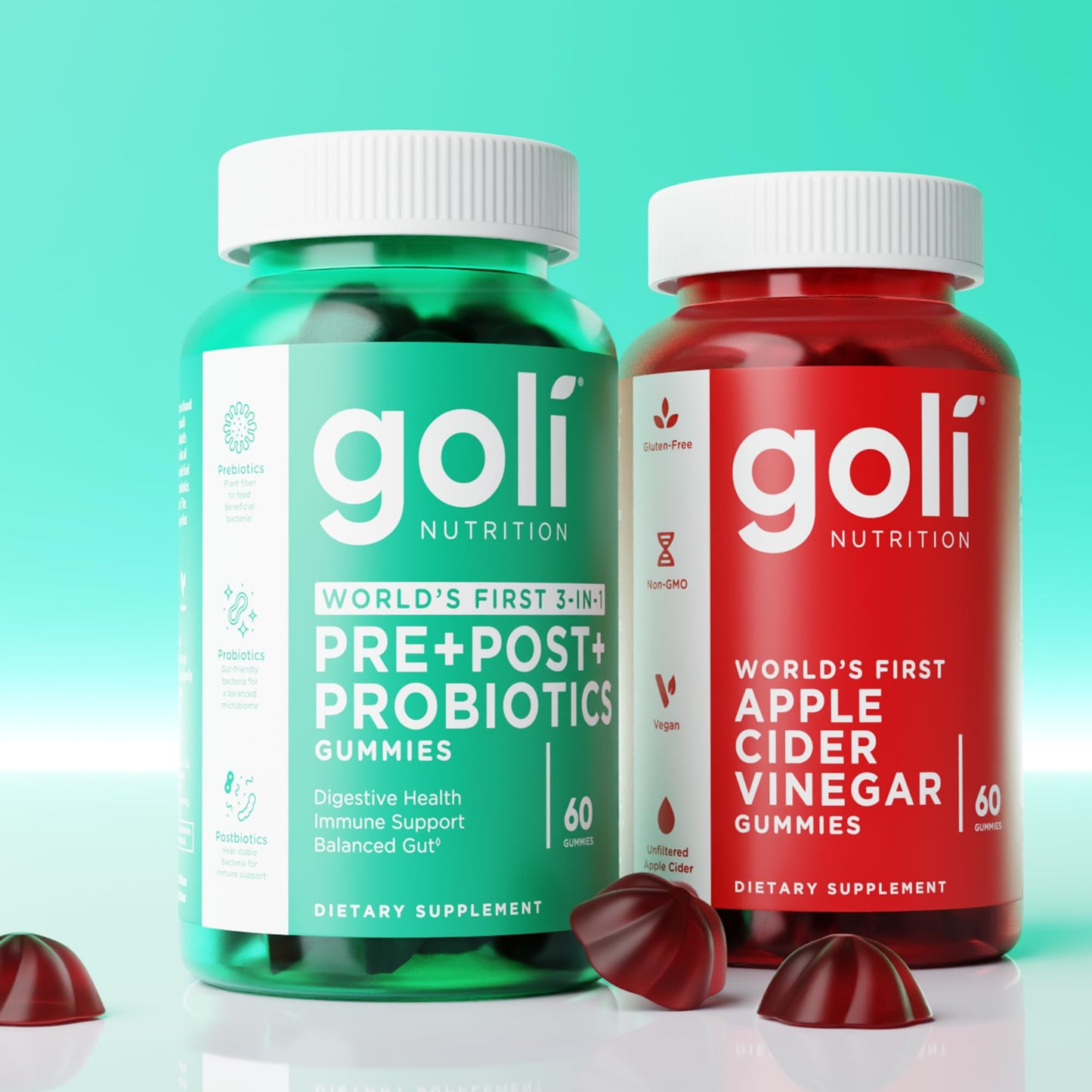 Goli pre post pro biotic daily dietary supplement packaging