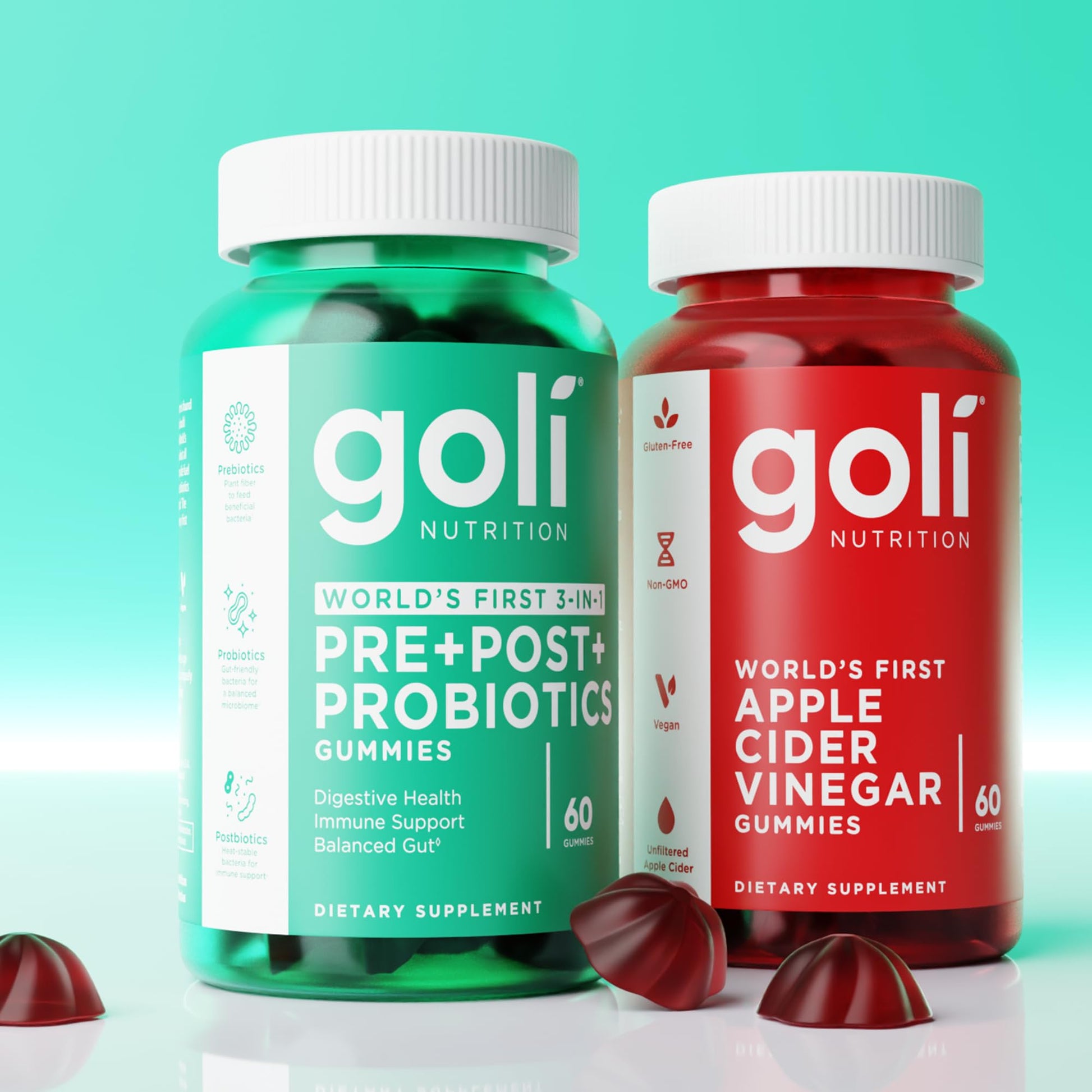 Goli pre post pro biotic daily dietary supplement packaging