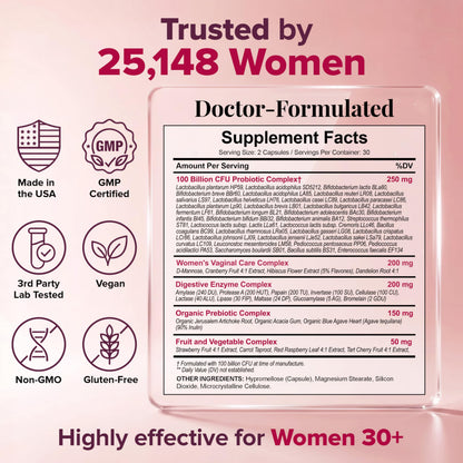 Premium imported shelf stable probiotics for women digestive and immune health support