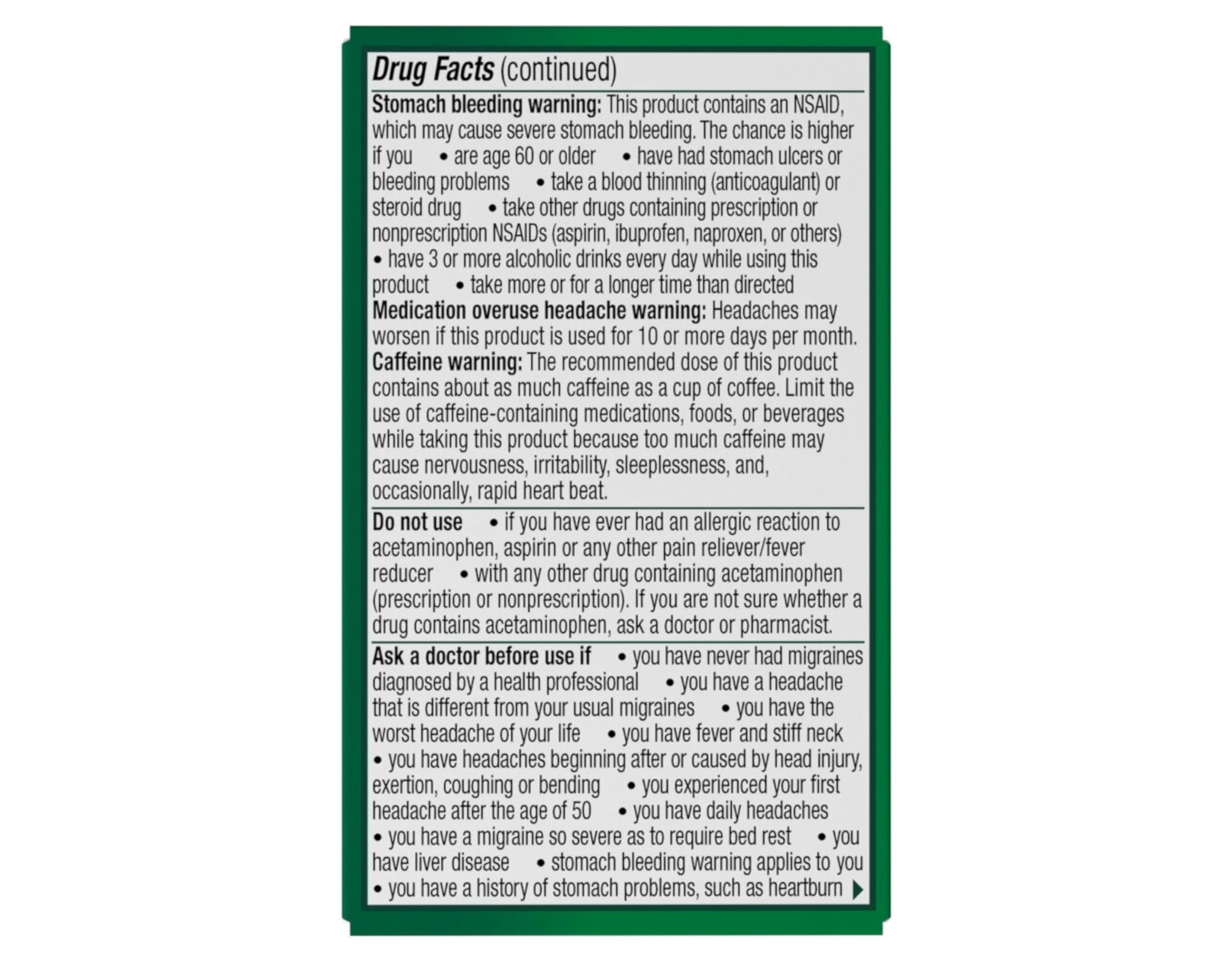 Authentic USA imported Excedrin Migraine 24 count box