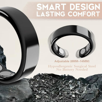 Adjustable stainless steel acupressure ring for stress relief