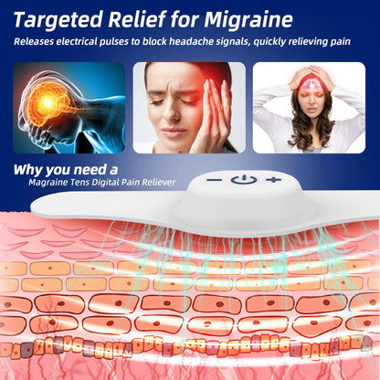 Electric impulse migraine relief device application