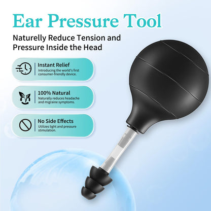 Close up of Rcekahod ear pressure relief device suction bulb
