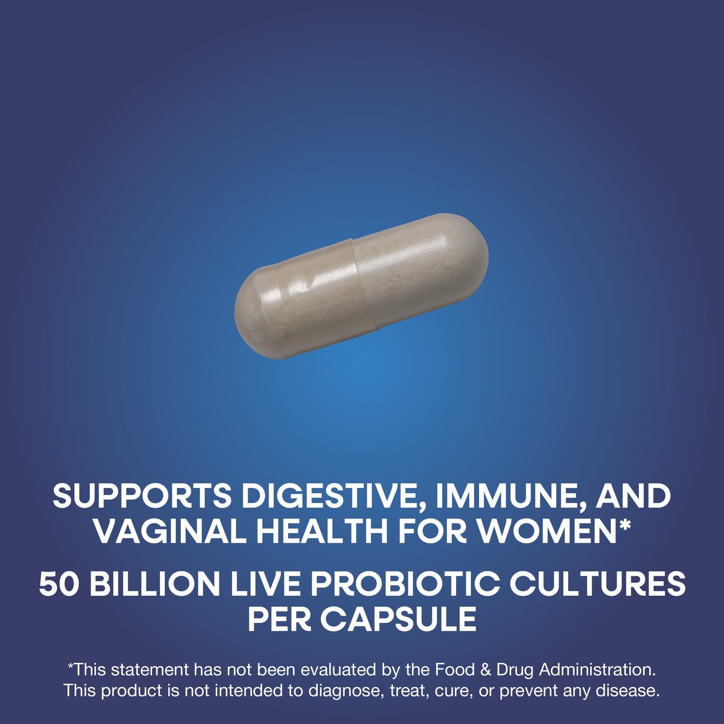 Supplement facts label on Nature's Way Fortify 50 Billion Probiotic showing the Lactobacilli blend details.
