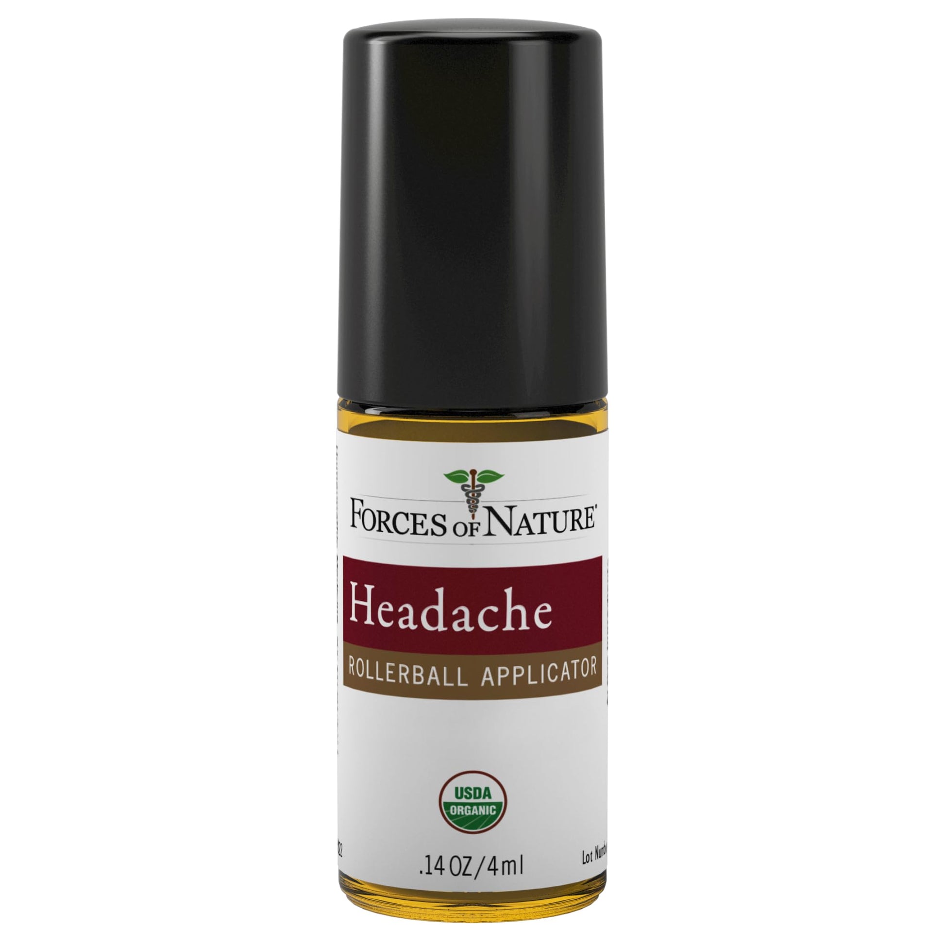 Forces of Nature 4 milliliter headache treatment bottle