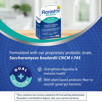 Authentic imported USA Florastor prebiotic and probiotic vegetarian capsule facts