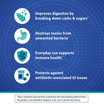 Florastor gut boost daily digestive supplement nutritional value panel side view
