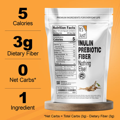 Premium vegan prebiotic fiber 32 ounce bag standing upright