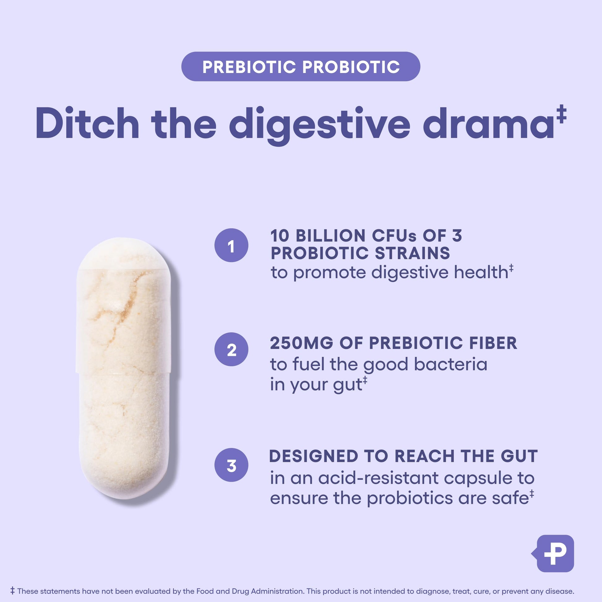 Authentic USA imported Physician's Choice prebiotic and probiotic combo daily capsule view