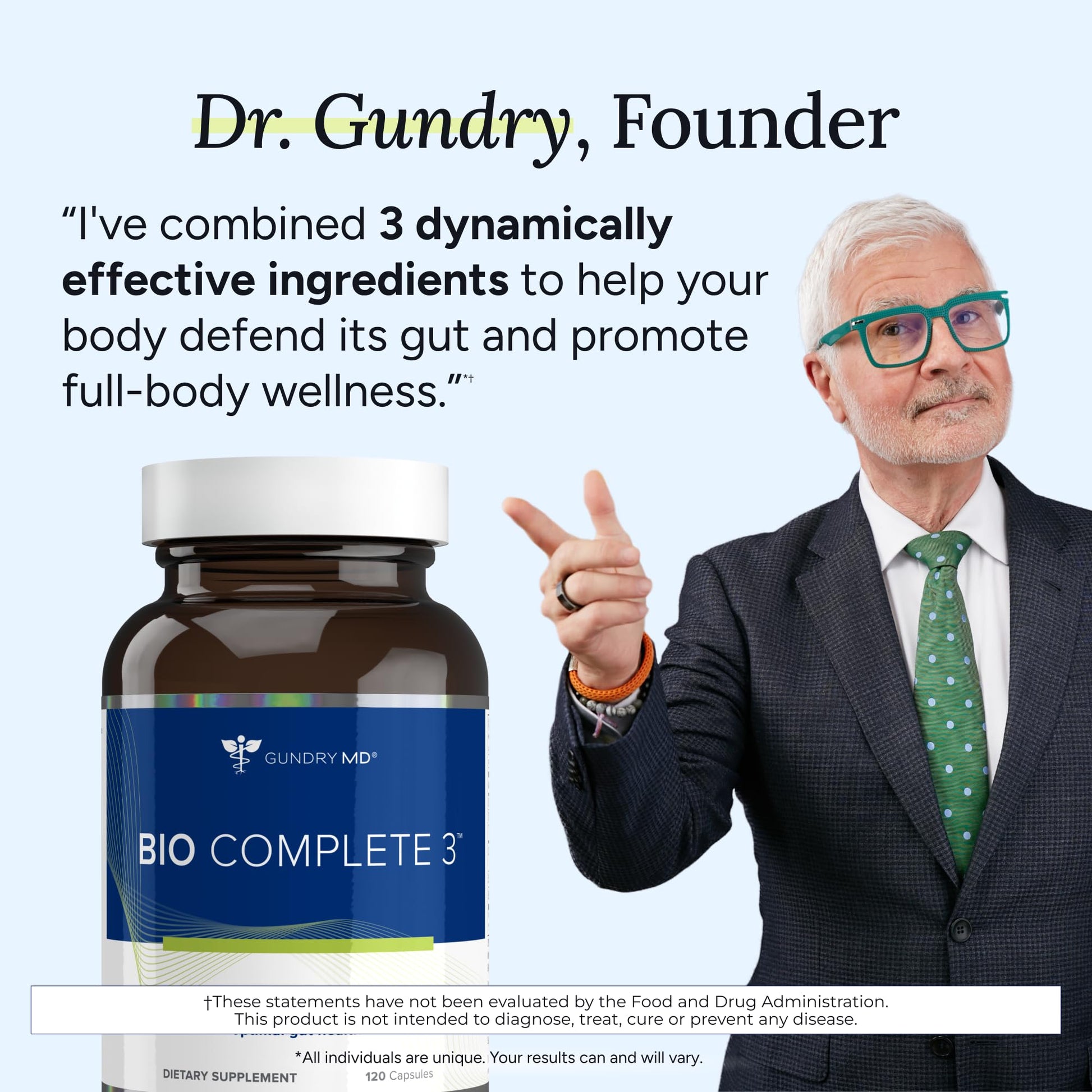 Gundry MD Bio Complete 3 expiration date and batch code details on bottle