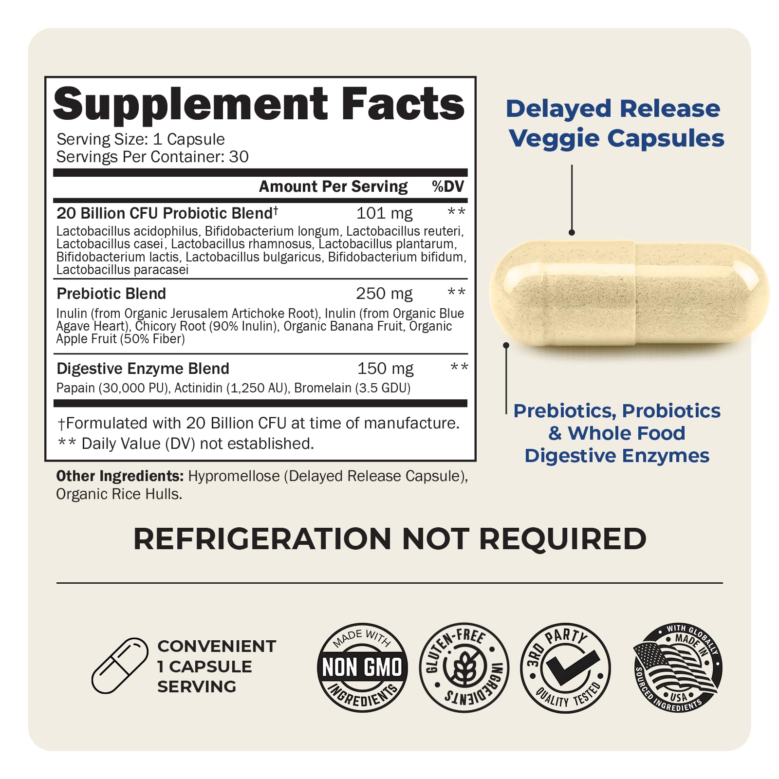 Authentic BioSchwartz 3-in-1 digestive formula bottle highlighting the organic prebiotic fiber and whole food enzyme blend.