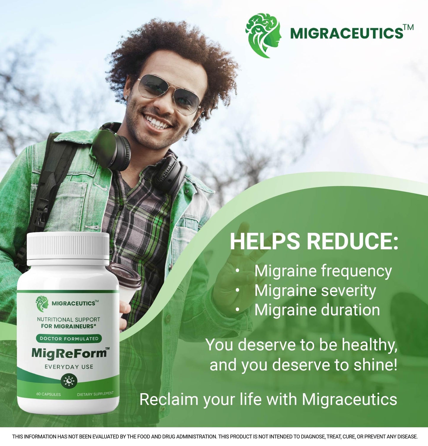 Migraceutics MigReForm supplement packaging back view