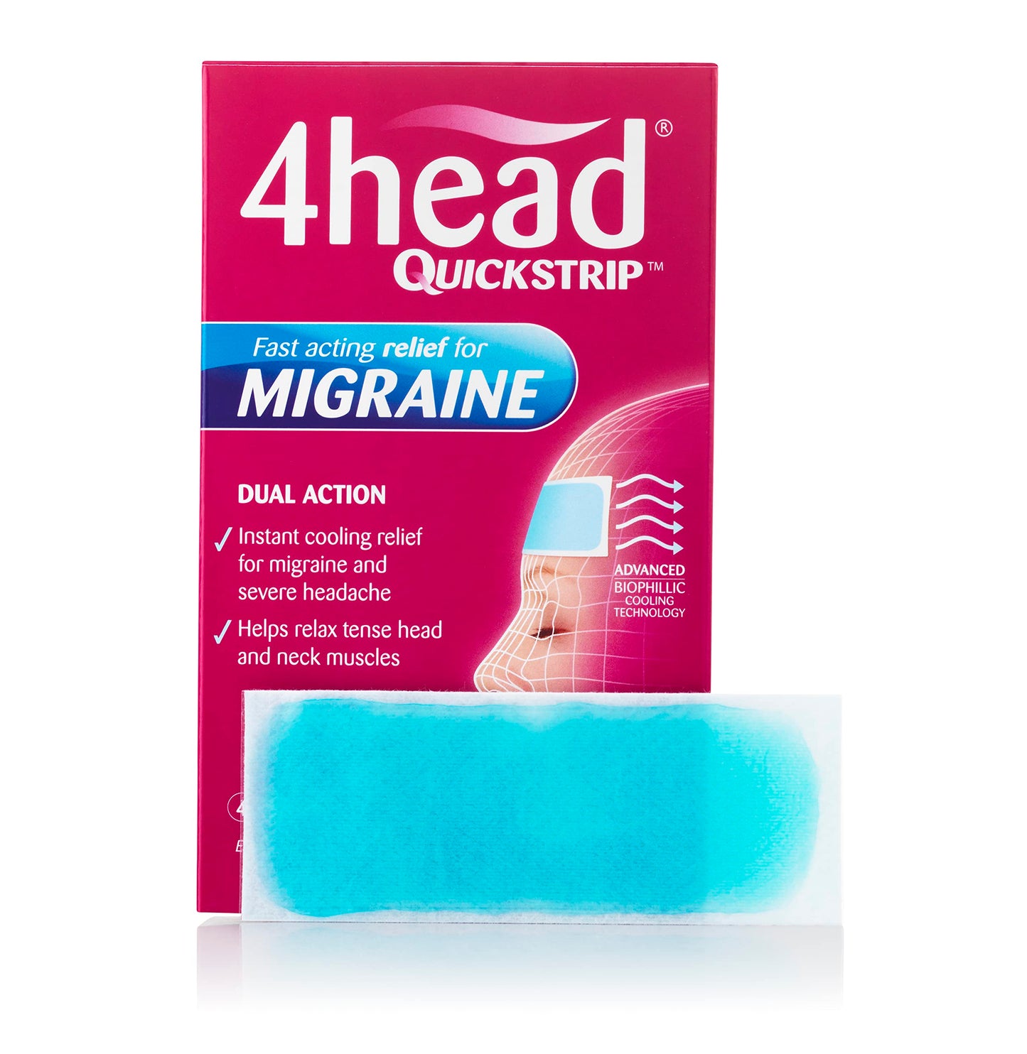 4head Quickstrip cooling hydro-gel patches pack of 4
