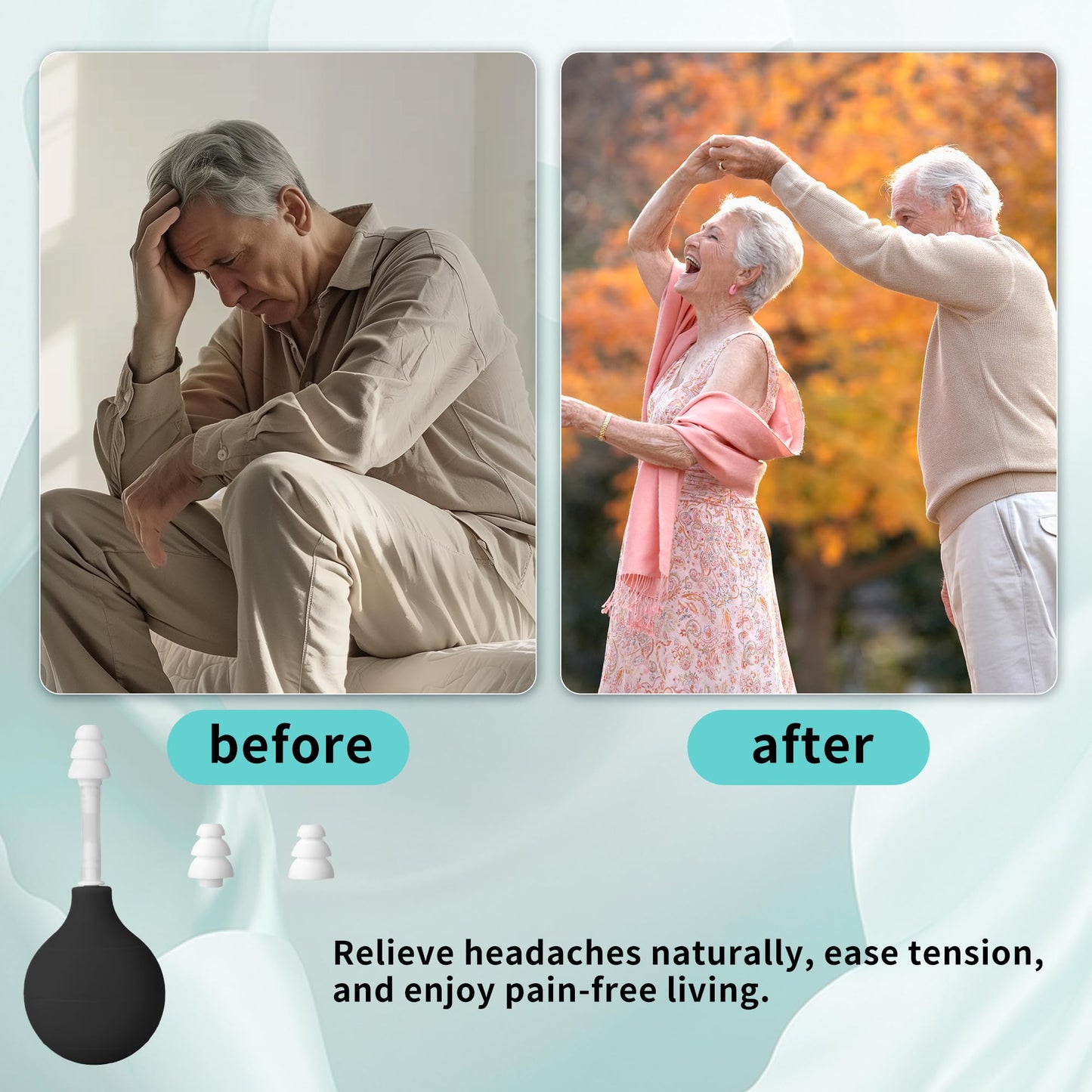 Portable travel size ear pressure relief device ideal for frequent flyers and divers.