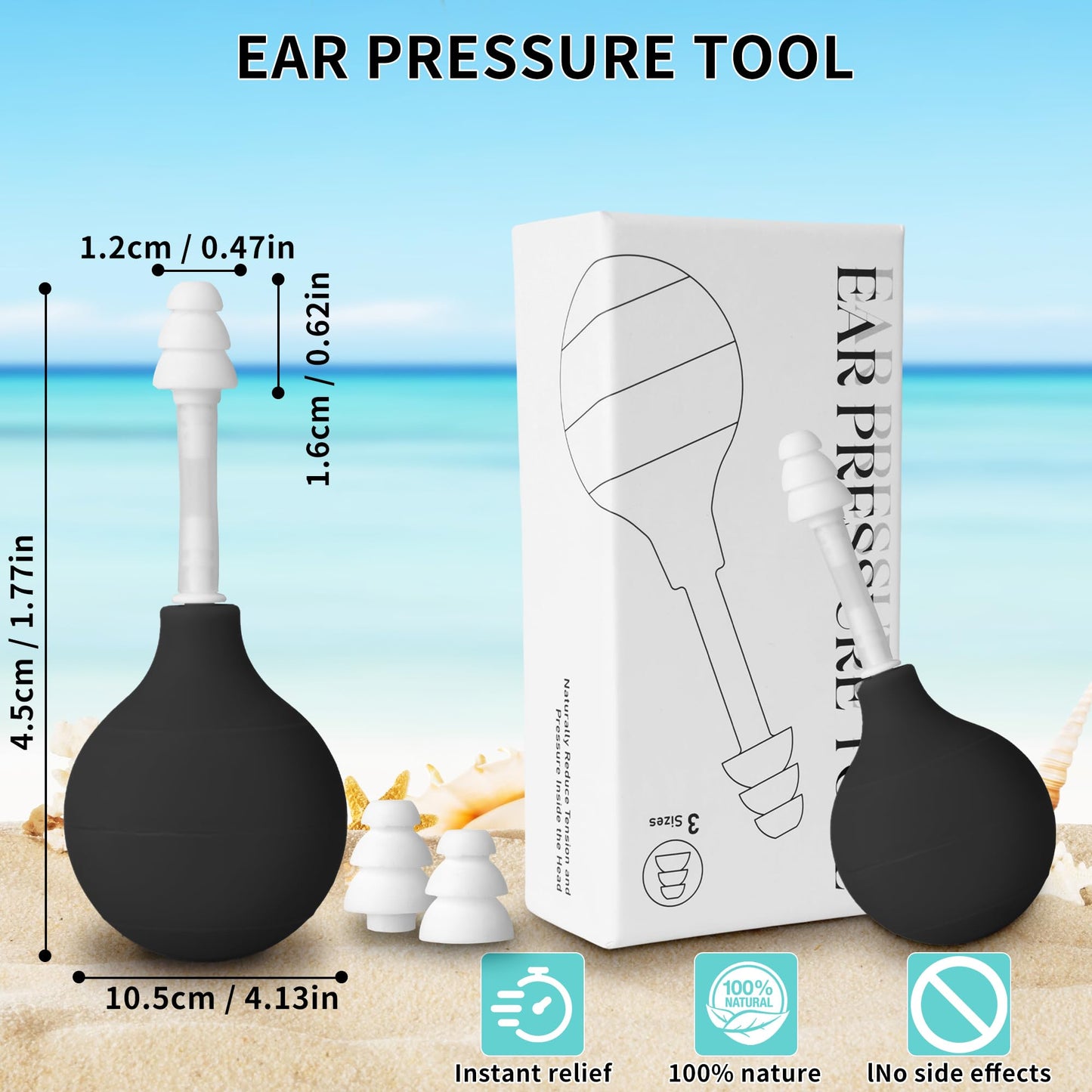 IPZL premium earache and ringing ear relief tool with complete accessory tip kit.