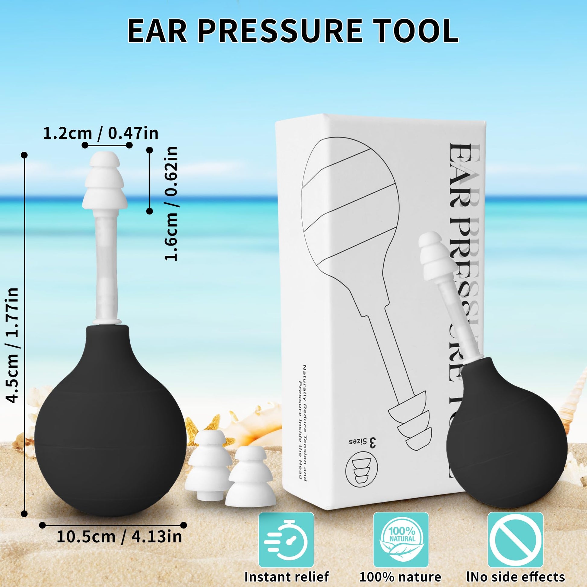 IPZL premium earache and ringing ear relief tool with complete accessory tip kit.
