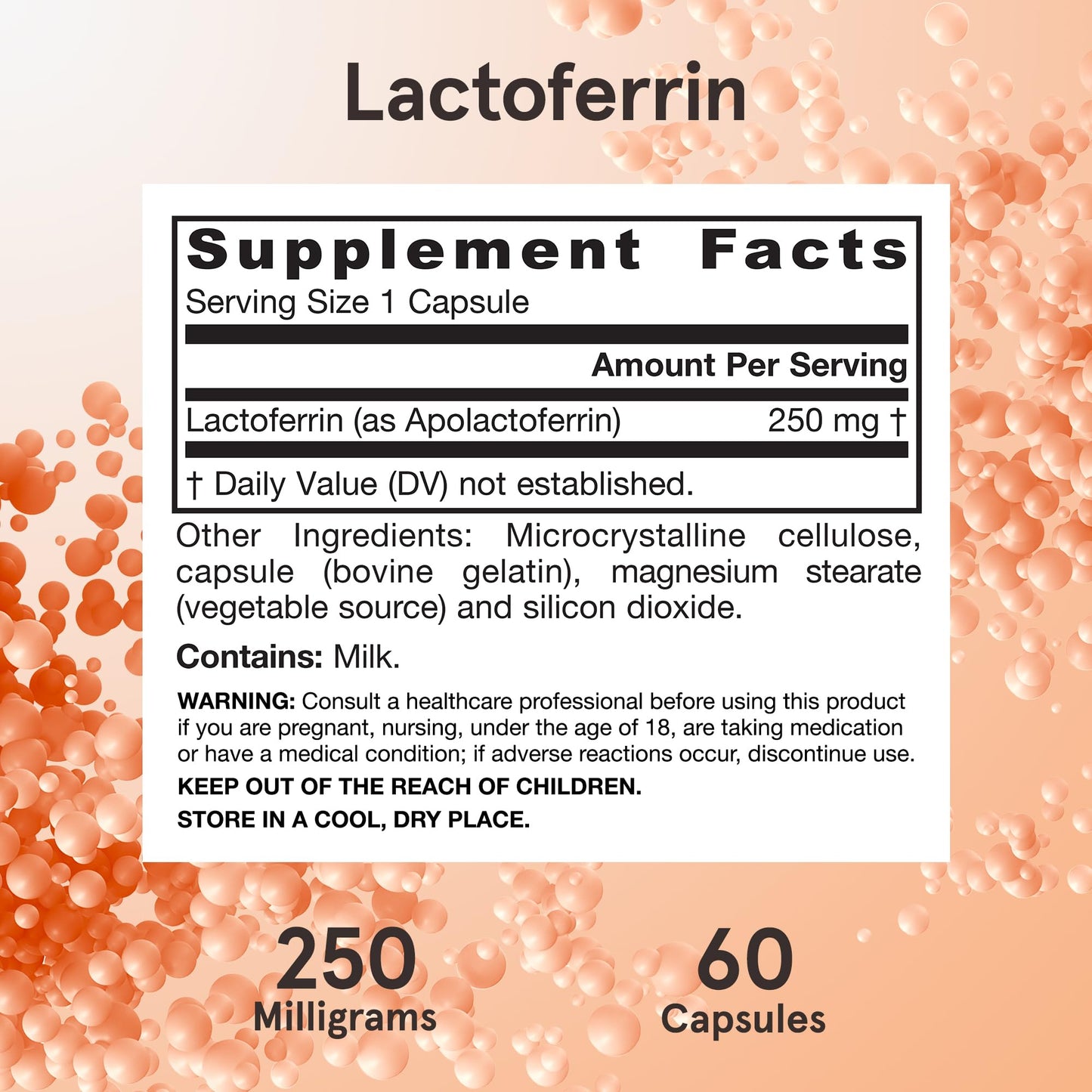 Gluten free and non GMO verified seal on supplement bottle
