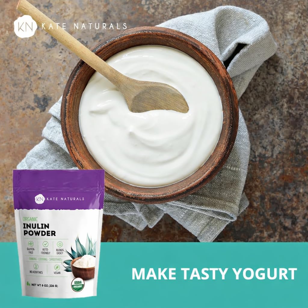 Soluble prebiotic fiber powder from blue agave being stirred into a hot morning cup of coffee.