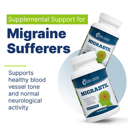 Basic Vigor Migrastil bottle showing ingredient label