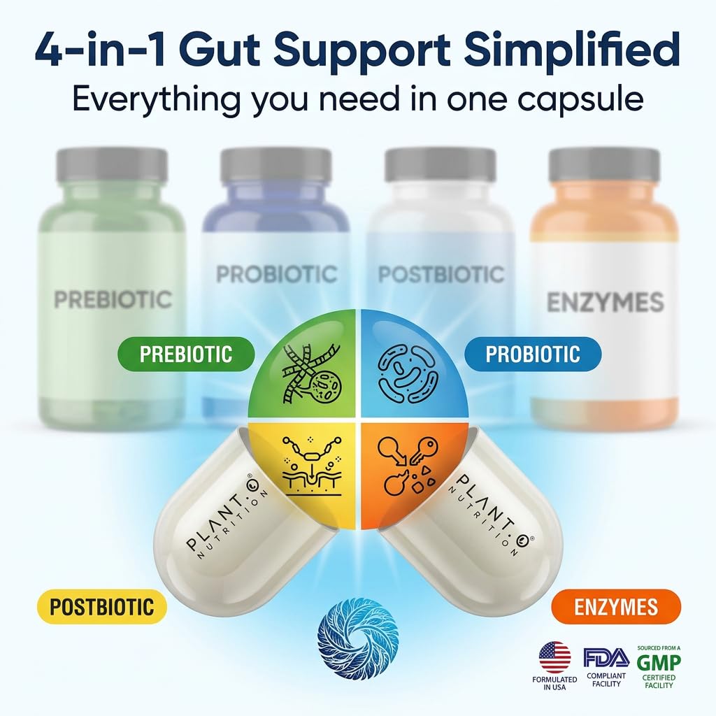 Authentic Plant O Nutrition non-GMO plant-based capsules side panel listing usage instructions.