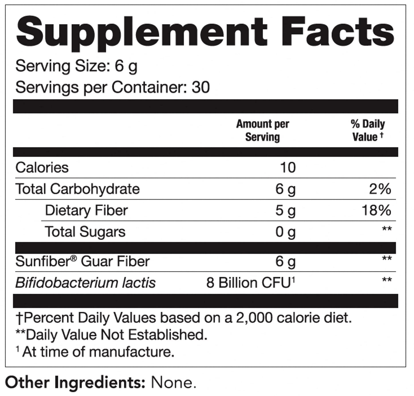 Tomorrows Nutrition Sunfiber GI powder scoop being poured into water