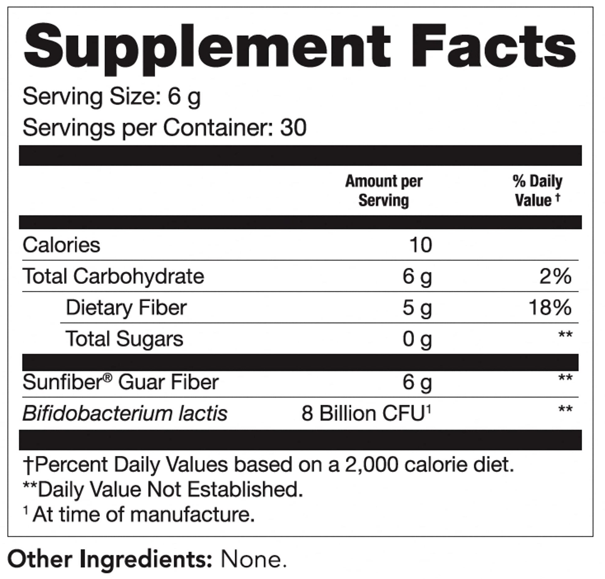 Tomorrows Nutrition Sunfiber GI powder scoop being poured into water