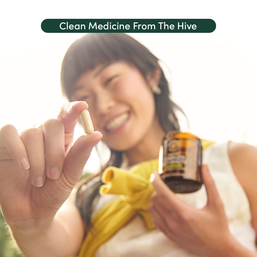 Authentic USA imported Beekeeper's Naturals B.Biome capsule bottle standing upright on a clean minimalist wellness store background