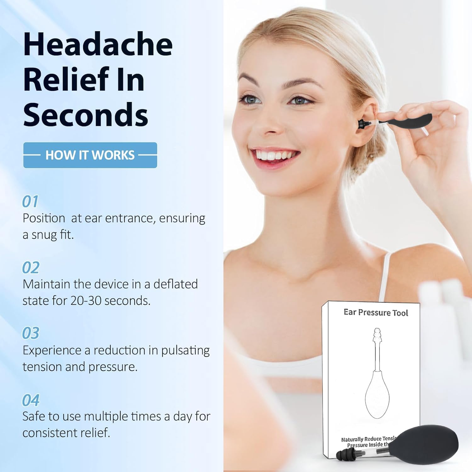 TGML ear pressure balance tool for travel and flight