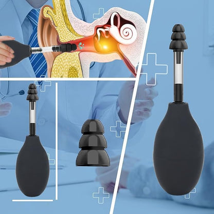 Portable ear pressure relief device in packaging