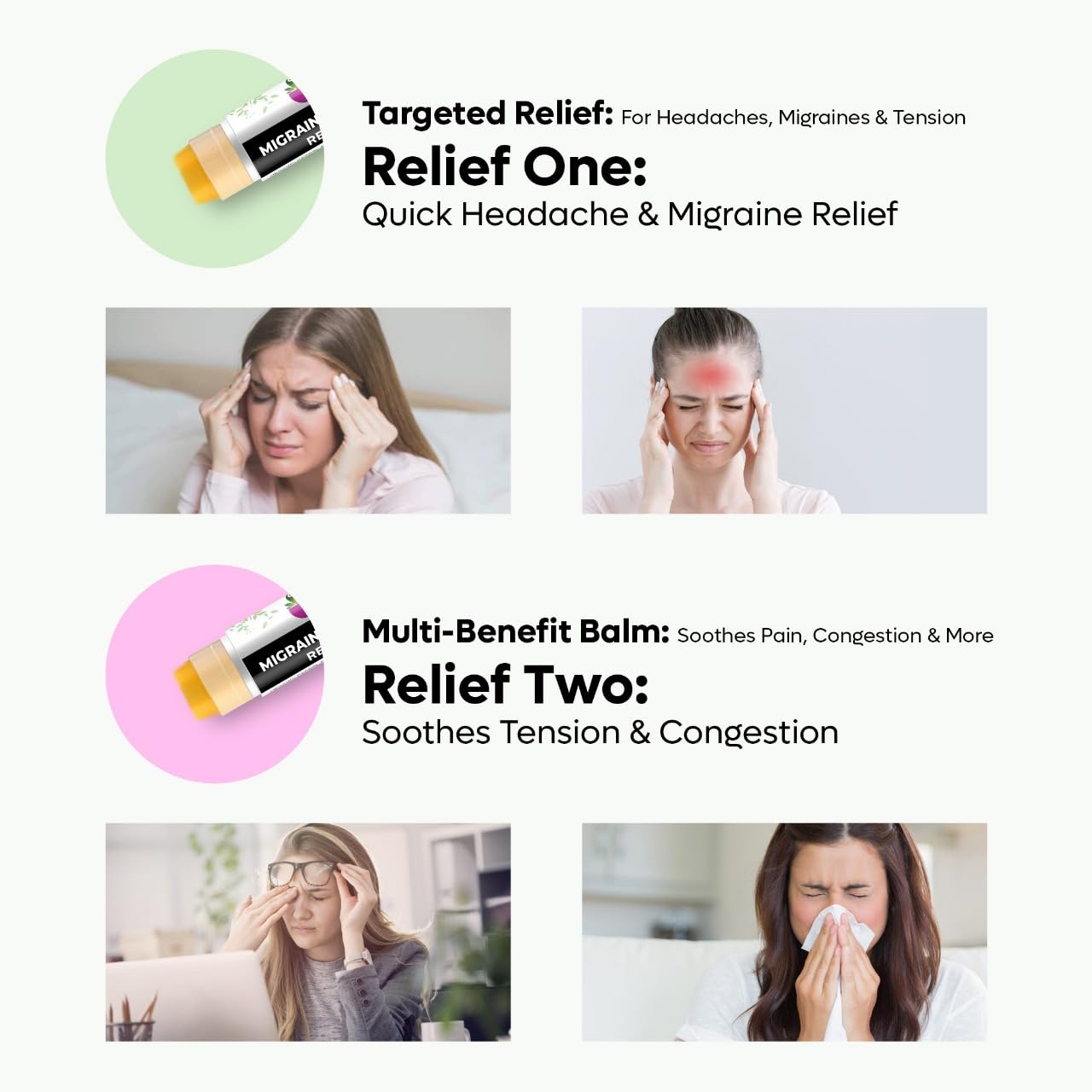 Natural ingredients highlighted on Shoola relief stick
