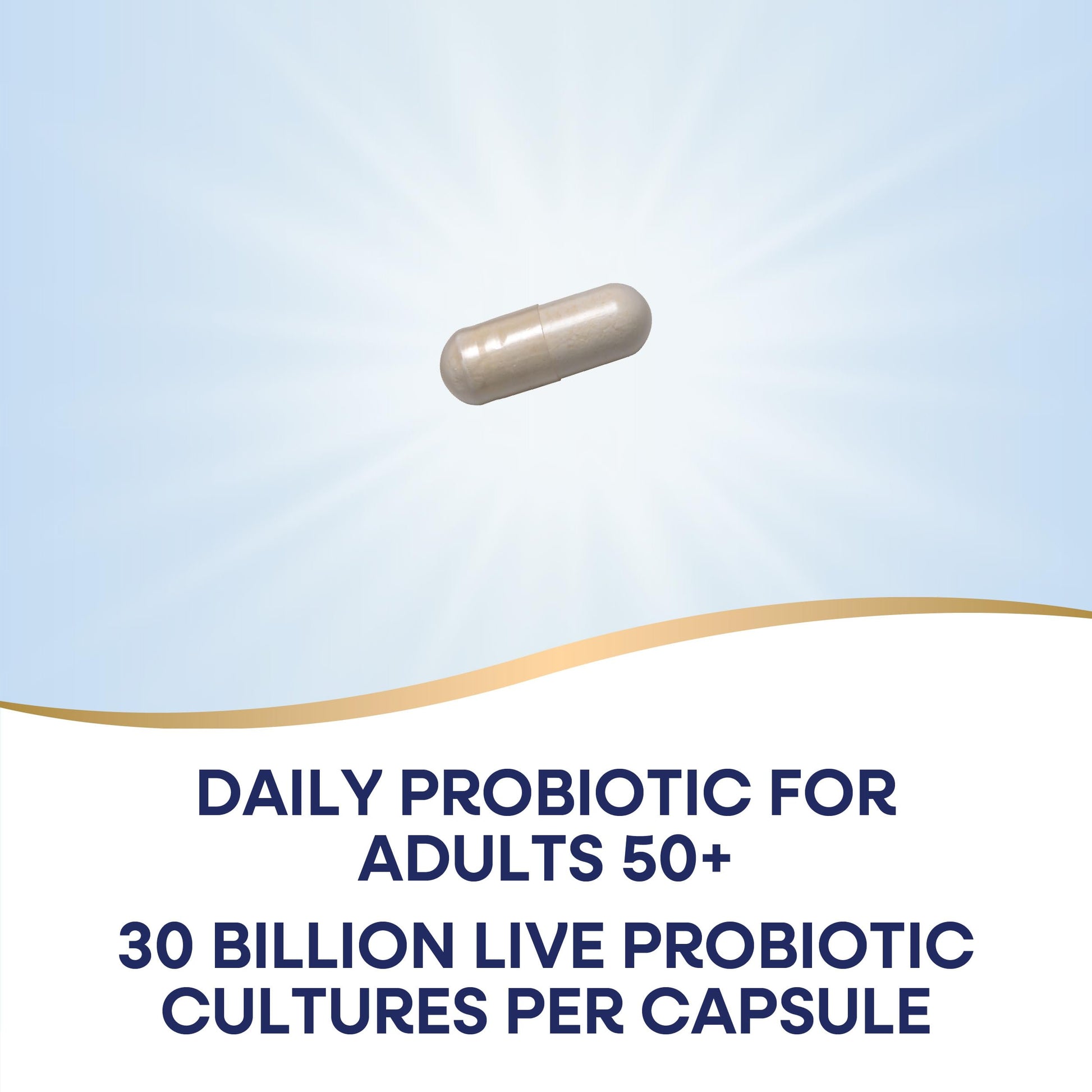 Nature's Way Fortify Daily Pre and Probiotic 30 count bottle showing the eleven diverse probiotic strains label