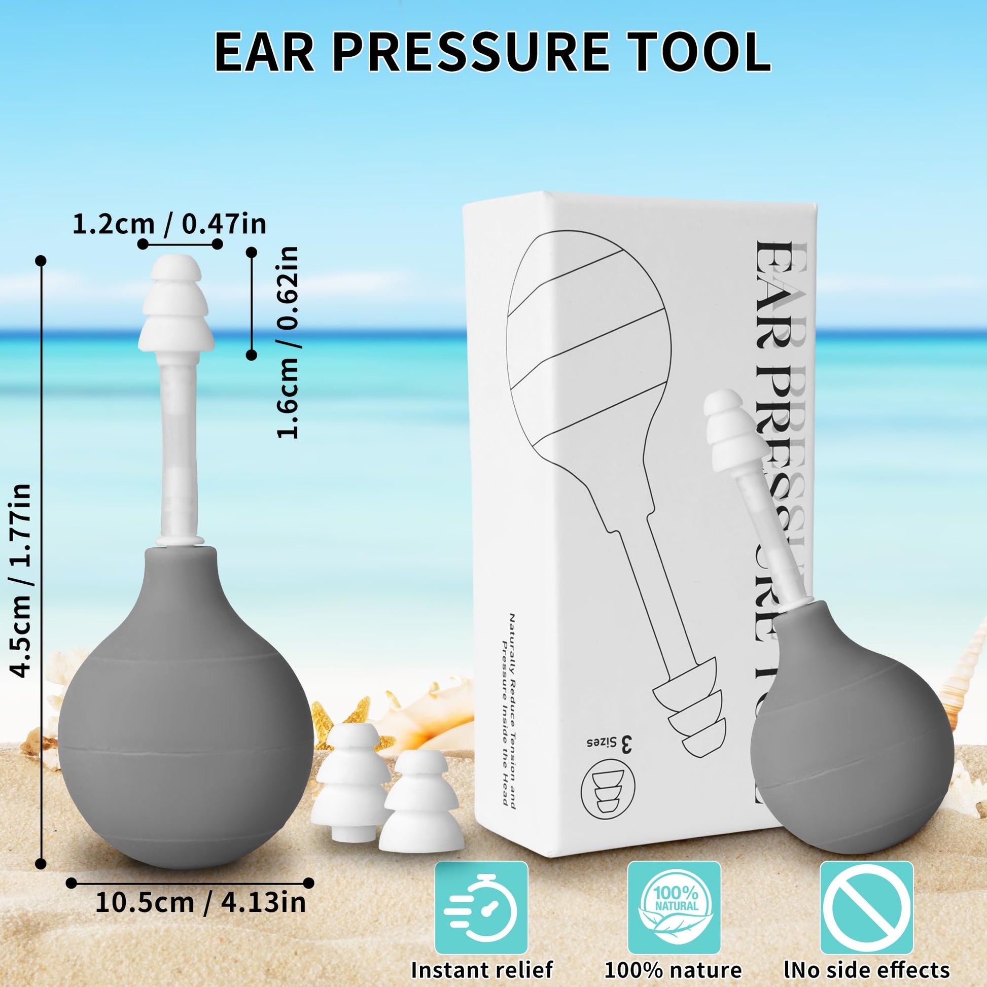 Portable Ipzl ear pressure relief tool in its packaging