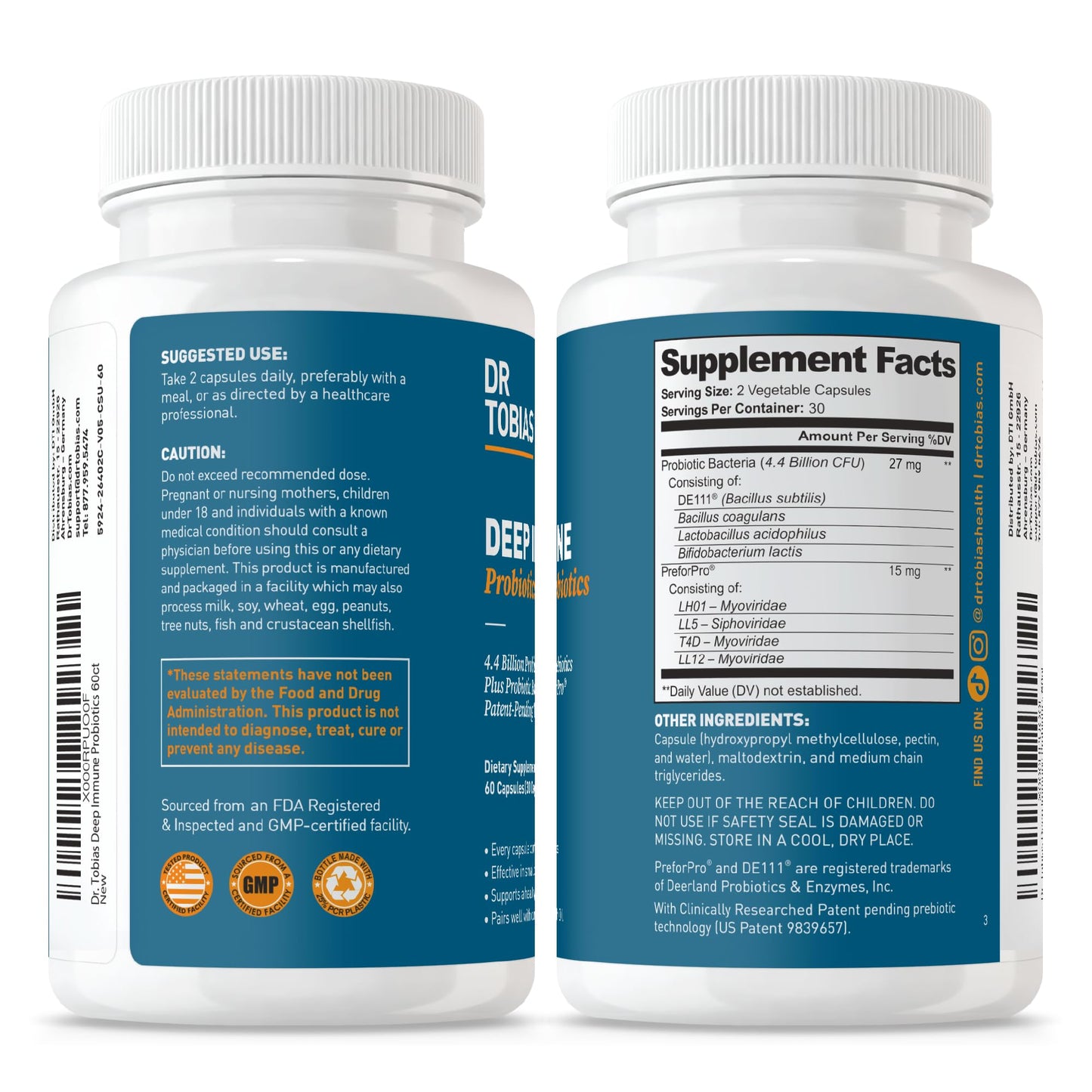Shelf stable probiotics bottle for daily wellness routine